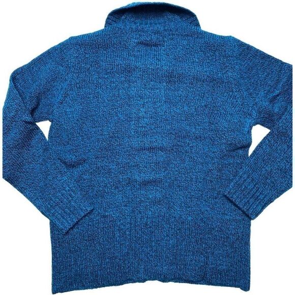 Karen Scott Petite Cardigan Sweater Top Women's‎ PXS Blue Black Marled Buttons - Picture 2 of 10